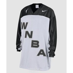 NWT Nike WNBA Basketball Jersey Long Sleeve Oversized Black White Women's Large